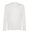 Brunello Cucinelli T-shirt Crew Neck Long Sleeves In White