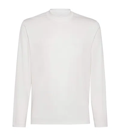 Brunello Cucinelli Cotton High-neck T-shirt In White