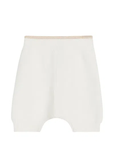 Brunello Cucinelli Cotton Honeycomb Stitch Knit Baby Bernie Bermuda Shorts In Multi