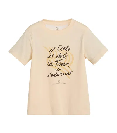 Brunello Cucinelli Kids' Cotton 'il Cielo' Graphic T-shirt