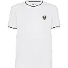Brunello Cucinelli Cotton Interlock T-shirt With Logo In White