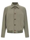 Brunello Cucinelli Long-sleeved Casual Jacket In Green