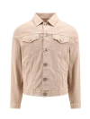 Brunello Cucinelli Lightweight Denim Jacket In Pink