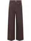 Brunello Cucinelli High-rise Wide-leg Jeans In Brown