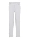 Brunello Cucinelli Beige Bull Trousers In White