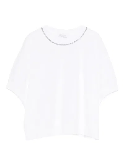 Brunello Cucinelli Cotton Jersey In White