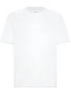 Brunello Cucinelli Cotton Jersey Crew Neck T-shirt With Faux-layering Clothing In White