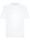 Brunello Cucinelli Cotton Jersey Crew Neck T-shirt With Faux-layering Clothing In White