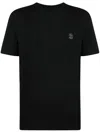 Brunello Cucinelli Cotton Jersey Crew Neck T-shirt With Logo Clothing In Black