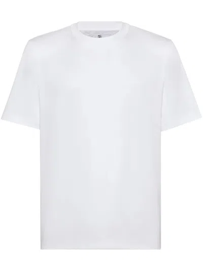 Brunello Cucinelli Cotton Jersey Crew T-shirt In White