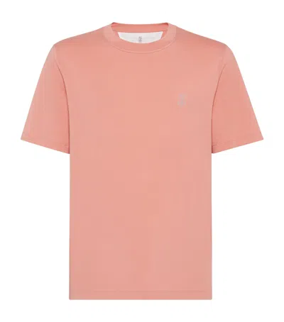 BRUNELLO CUCINELLI COTTON-JERSEY LOGO T-SHIRT