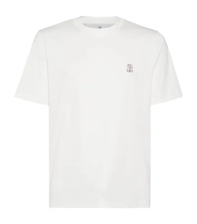 BRUNELLO CUCINELLI COTTON-JERSEY LOGO T-SHIRT