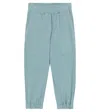 Brunello Cucinelli Cotton Jersey Sweatpants In Blue