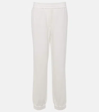 Brunello Cucinelli Cotton Jersey Sweatpants In White