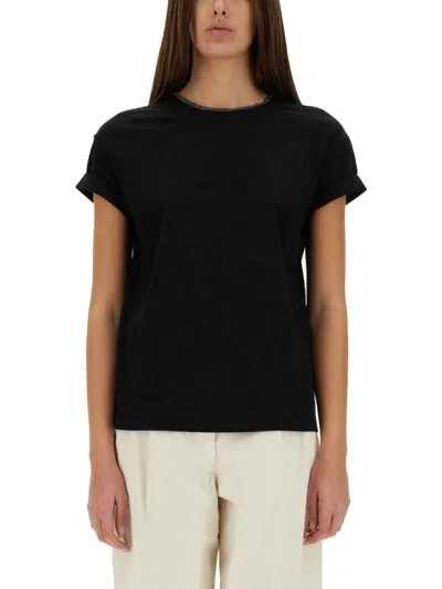 Brunello Cucinelli Cotton Jersey T-shirt In Black