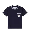 Brunello Cucinelli Cotton Jersey T-shirt In Cobalto+bianco