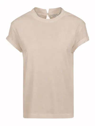 Brunello Cucinelli Cotton Jersey T-shirt In Neutral