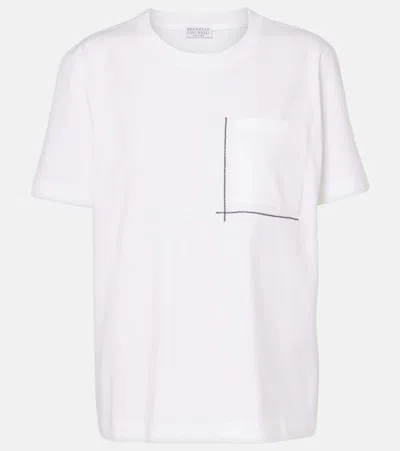 Brunello Cucinelli Cotton Jersey T-shirt In Purple