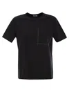 Brunello Cucinelli Cotton Jersey T Shirt With Shiny Pocket Detail