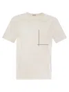 Brunello Cucinelli Cotton Jersey T-shirt With Shiny Pocket Detail In White