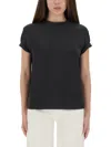 Brunello Cucinelli Cotton Jersey Tshirt In Black