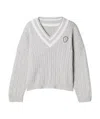 Brunello Cucinelli Cotton Cable Knit Sweater Sweaters And Cardigans Gray In White