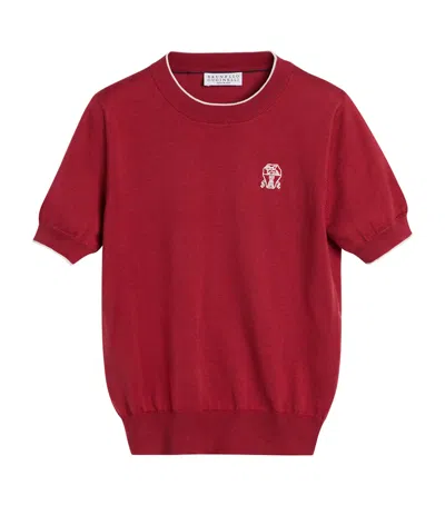 Brunello Cucinelli Kids' Cotton Knit Logo T-shirt