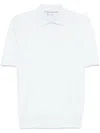 Brunello Cucinelli Fine-knit Polo Shirt In White