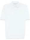 Brunello Cucinelli Fine-knit Polo Shirt In White
