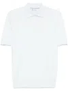 Brunello Cucinelli Fine-knit Polo Shirt In White