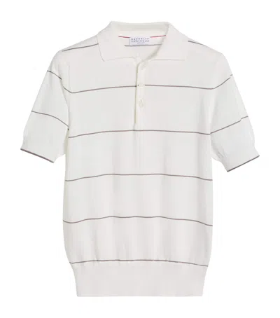 Brunello Cucinelli Kids' Cotton Knit Polo Shirt