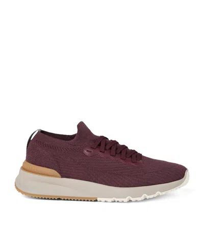 BRUNELLO CUCINELLI COTTON KNIT SNEAKERS