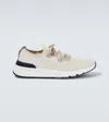 Brunello Cucinelli Perforated-detail Low-top Sneakers In Panama+502+calcare+blu