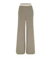 Brunello Cucinelli Cotton-knit Stripe Trousers In Beige