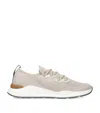 Brunello Cucinelli Cotton Knitted Runner Sneakers In Neutral