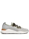 Brunello Cucinelli Cotton Knitted Sneakers In Grey