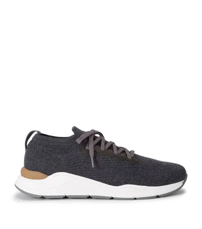 BRUNELLO CUCINELLI COTTON KNITTED SNEAKERS