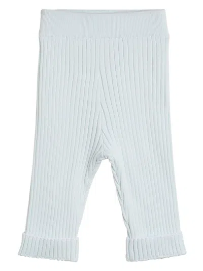 Brunello Cucinelli Babies' Cotton Knitted Trousers In Blue