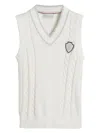 Brunello Cucinelli Cotton Knitted Vest In White