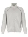 Brunello Cucinelli Zippered Sweatshirt In Gray