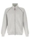 Brunello Cucinelli Zippered Sweatshirt In Gray