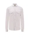 Brunello Cucinelli Men Cotton Leisure Fit Shirt In Neutral