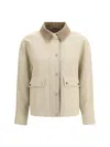 Brunello Cucinelli Cotton-linen Canvas Jacket In Neutral