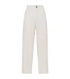 Brunello Cucinelli Pleated Chino Trousers In White