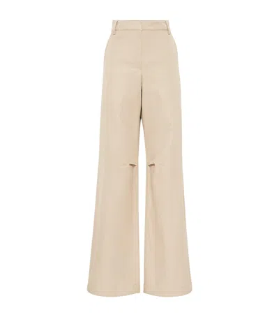 Brunello Cucinelli Cotton-linen Cover Trousers In Brown