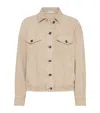 Brunello Cucinelli Collared Neck Jacket Buttoned Cuffs In Brown