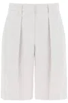 BRUNELLO CUCINELLI COTTON-LINEN SHORTS FOR WOMEN