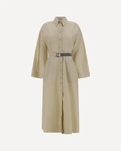 BRUNELLO CUCINELLI COTTON LONG DRESS