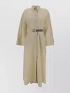 Brunello Cucinelli Women Cotton Long Dress In Neutrals