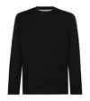 Brunello Cucinelli Round Collar And Long-sleeved T-shirt In Black